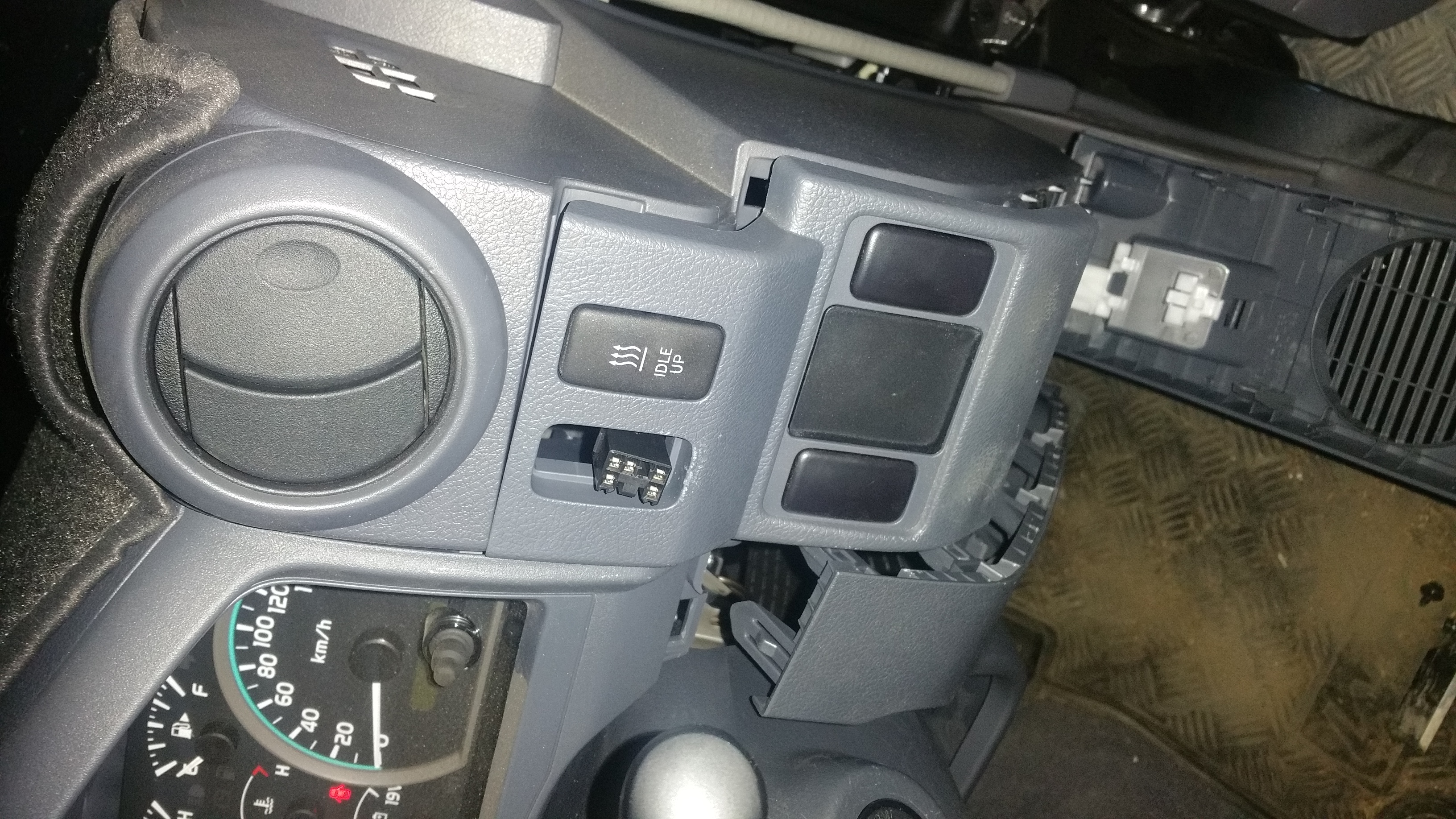 Connector behind blank switch on dash Landcruiser Toyota Owners